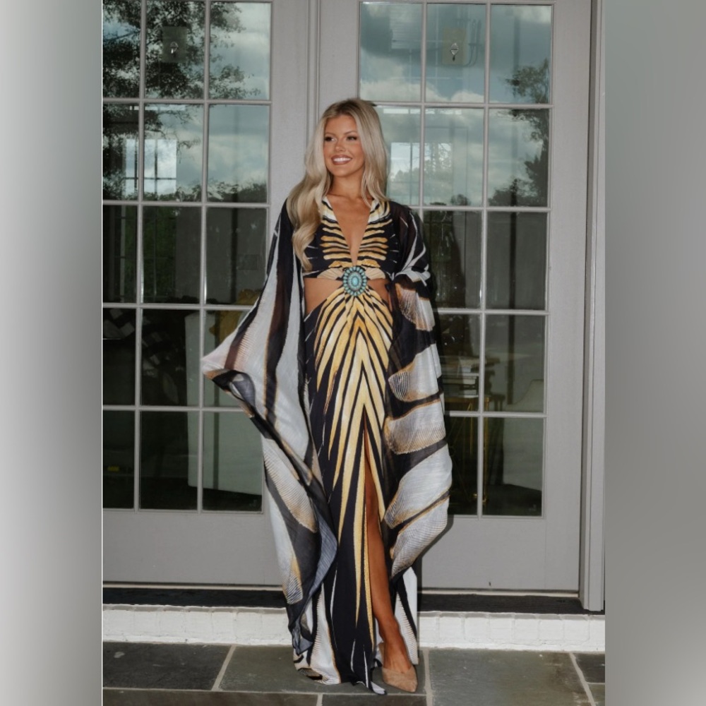 NEW WITH TAGS - NEVER WORN - Rome maxi dress multi Long Sleeve